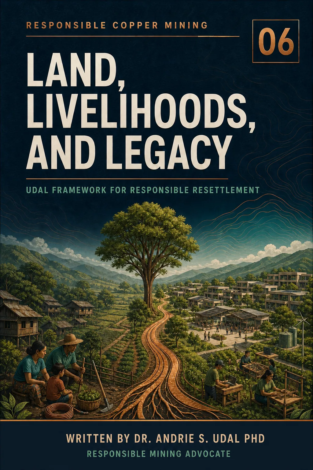 Land, Livelihoods, and Legacy: UDAL Framework for Responsible Resettlement, written by Dr. Andrie S. Udal, PhD
