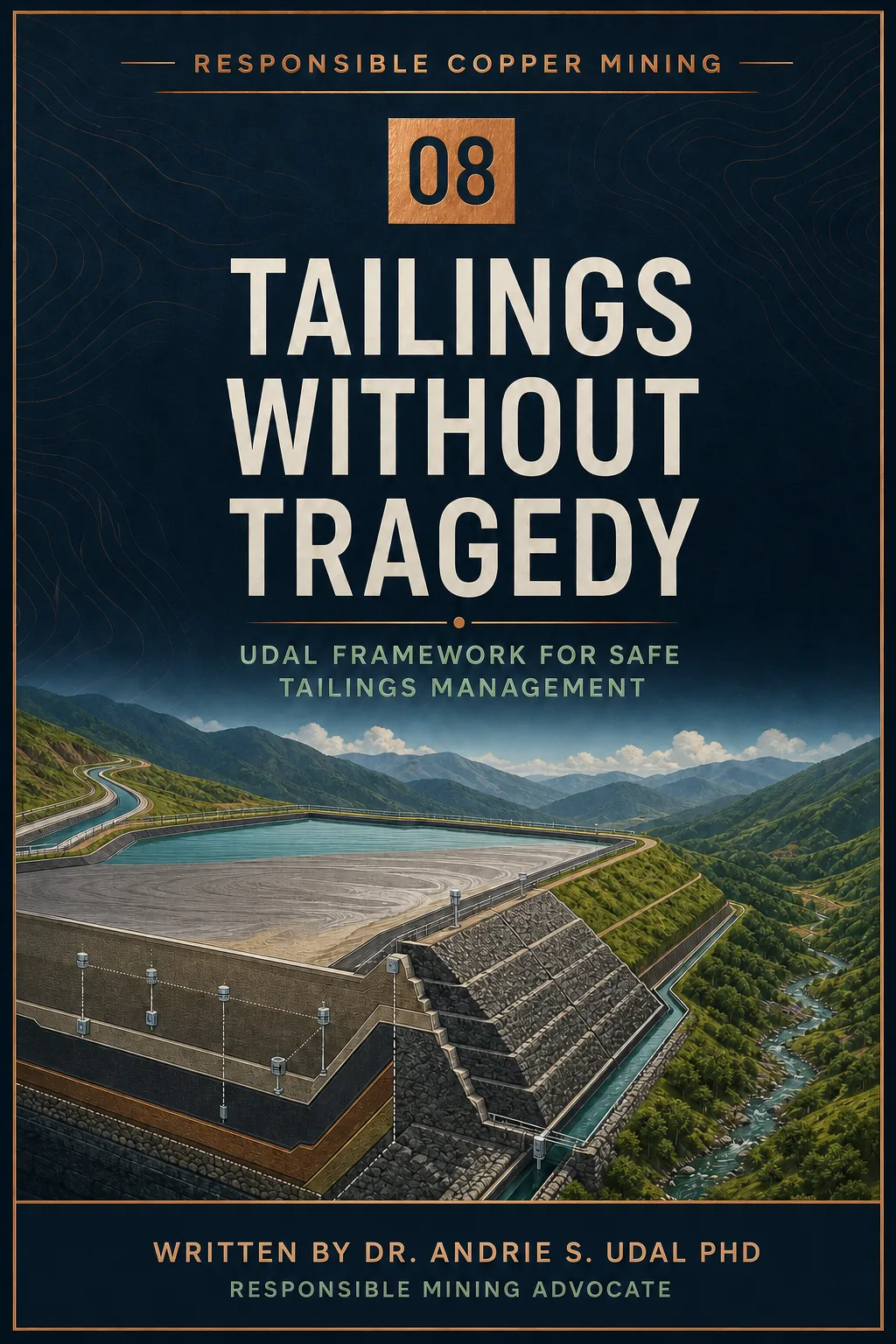 Tailings Without Tragedy: UDAL Framework for Safe Tailings Management, written by Dr. Andrie S. Udal, PhD