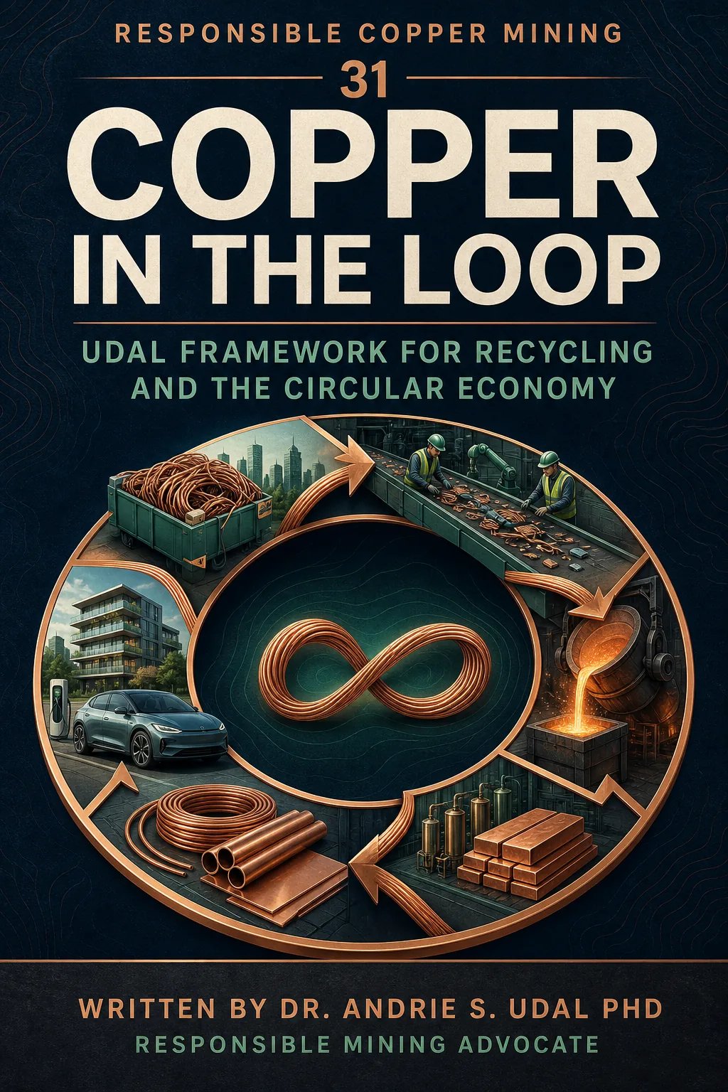 Copper in the Loop: UDAL Framework for Recycling and the Circular Economy, written by Dr. Andrie S. Udal, PhD